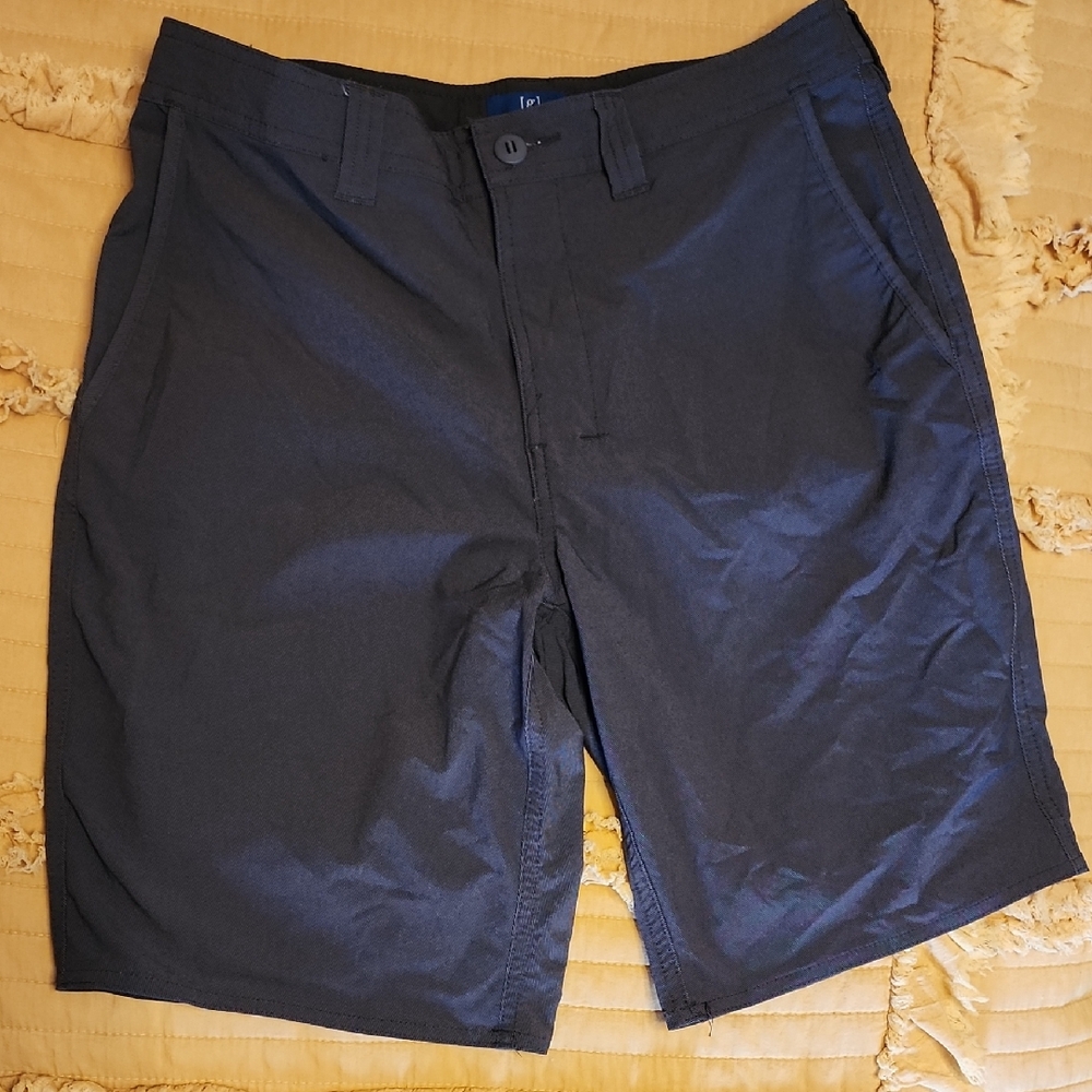 George Men's Dark Grey Flat Front Shorts